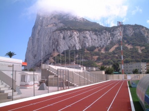 Gibraltar on running track